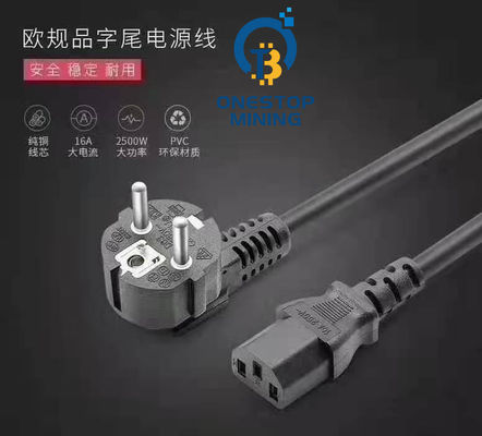 EU 플러그 Asic 광부 전원 공급 장치 코드 케이블 1.5m 1.8m 2m